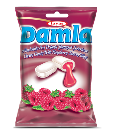 DAMLA RASPBERRY 90g malinové bonbóny