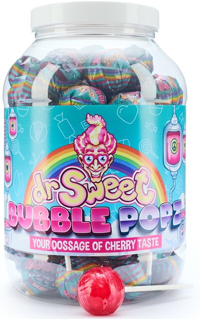 DR.SWEET POPZ 25g borůvkové lízátko (Balení: 70ks 1ks=0,39eur)